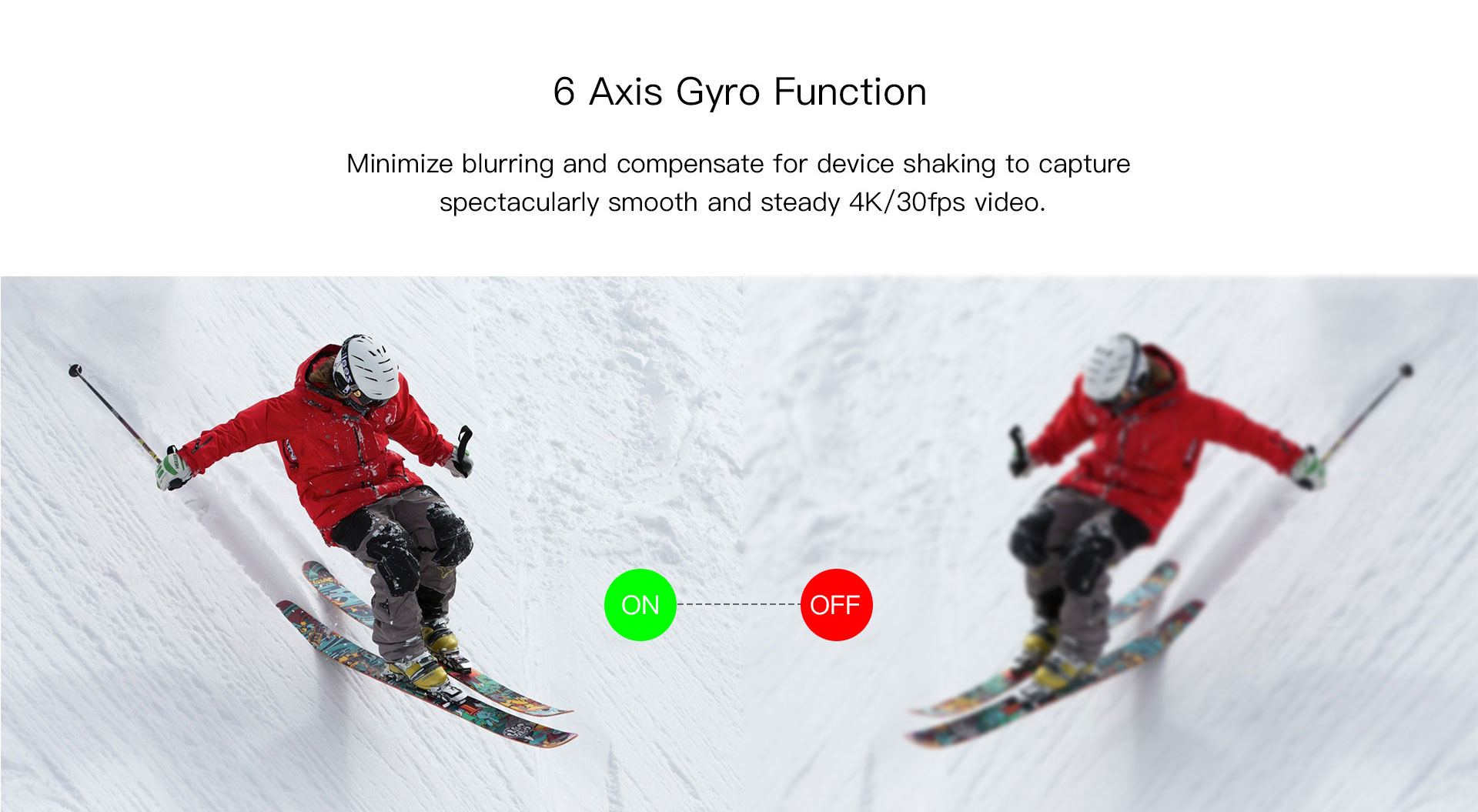 B1KS+ HiSilicon 4K Action Camera 6 Axis Gyro