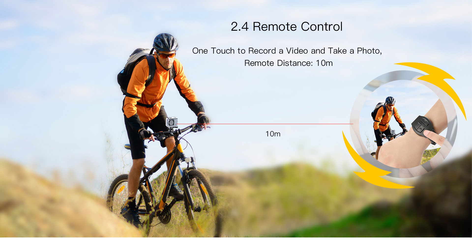 B1KS+ HiSilicon 4K Action Camera 2.4 Remote Control
