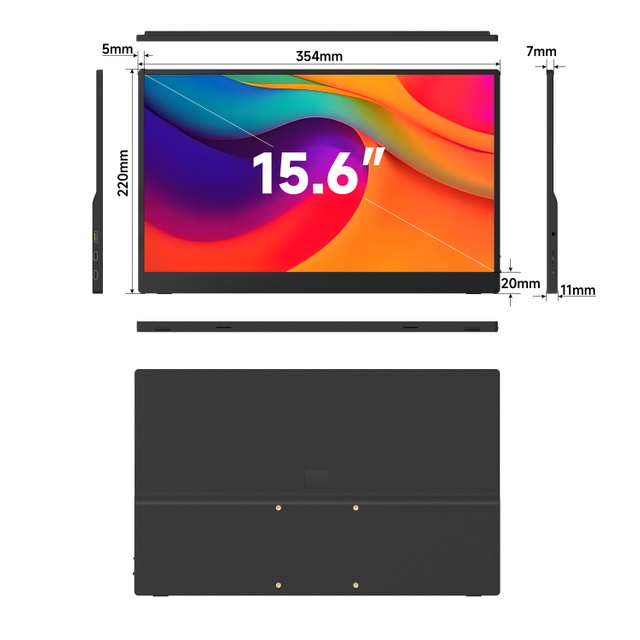 TC156FC 15.6-inch ultra-thin portable display 550g extreme ultra-thin Type-C one line direct connection supports Switch/PS4/phone screen projection with full function pulsator button