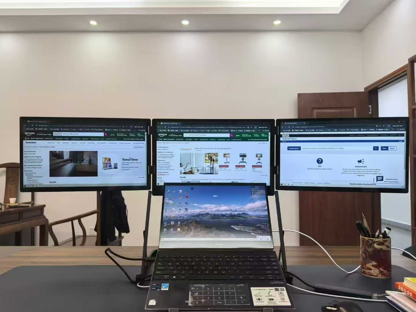 15.6inch dual screen portable monitor